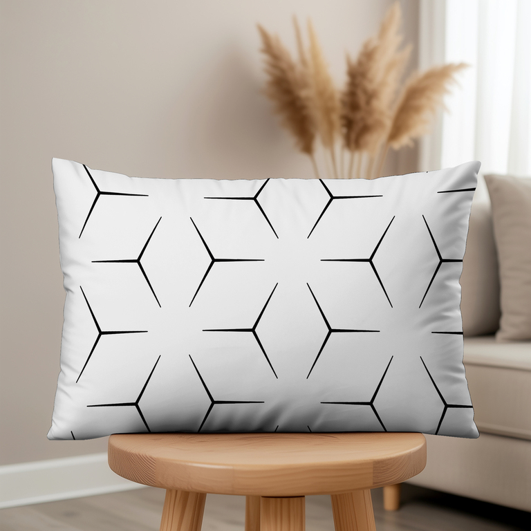 Poszewka na poduszkę 50x70cm BAWEŁNA CERTYFIKAT - Milano Biało Czarne (8)
