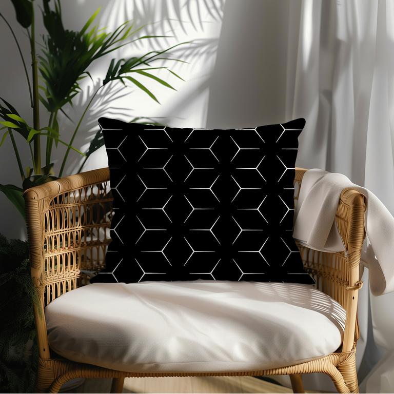 Poszewka 70x80cm na poduszkę 100% bawełna wzór: Milano Czarno Białe (2)
