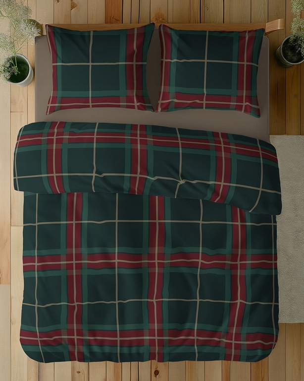 Pościel Świąteczna 200x220cm + 2x70x80 - zimowa 100% bawełna, wzór: 5819 A (7)