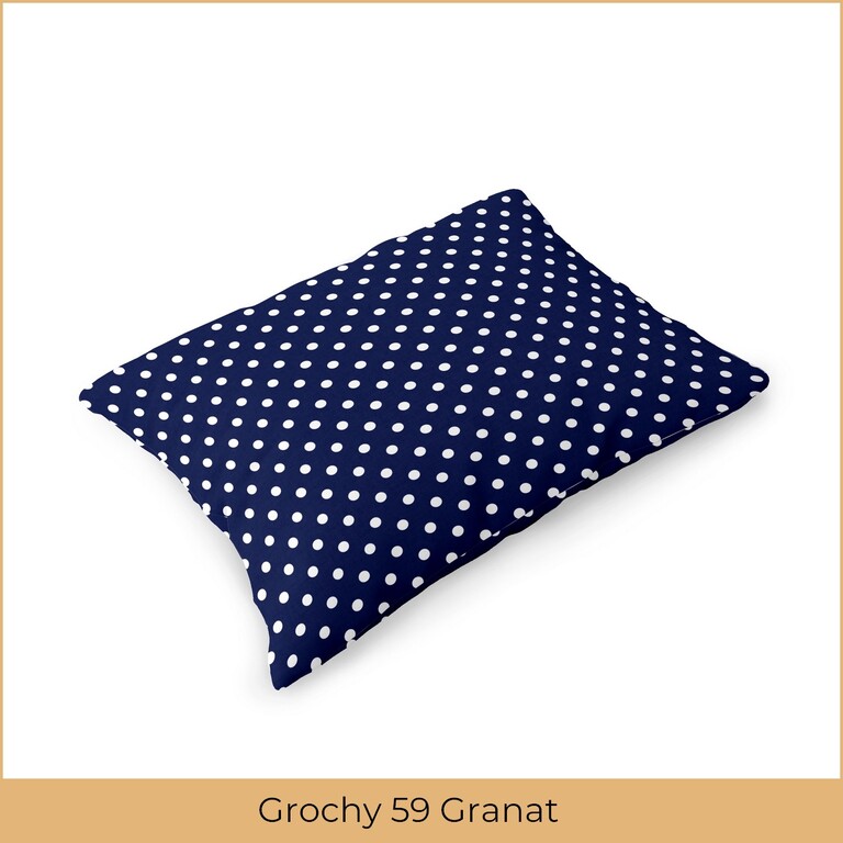 Poszewka 70x80 na poduszkę 100% bawełna wzór: Grochy 59 Granat (2)