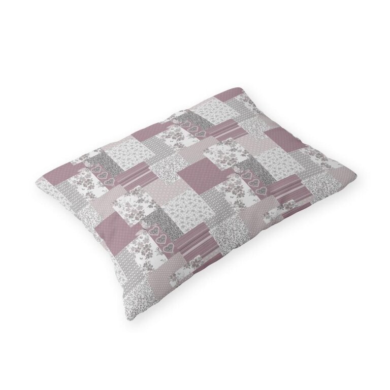 Poszewka 70x80cm na PODUSZKĘ z KORY, wzór: Paczwork Motyl Puder Róż (2)
