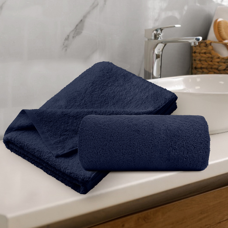 RĘCZNIK FROTTE 50x100 KĄPIELOWY BAWEŁNA 100% 500g/m2 CHŁONNY -  Navy (3)