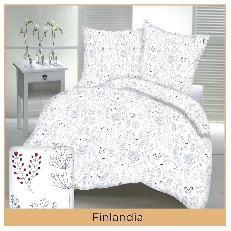 Pościel z Kory 220x200 + 2 poszewki PREMIUM 100% bawełna polska : Finlandia (1)