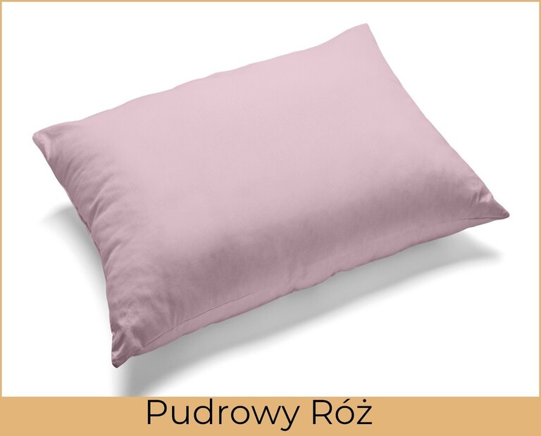 Poszewka 70x80cm na poduszkę 100% bawełna - Pudrowy Róż (2)
