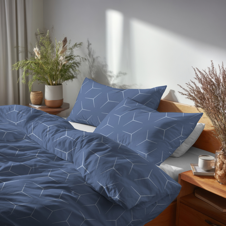 Poszewka na poduszkę 50x70 BAWEŁNA CERTYFIKAT, wzór: MILANO JEANS (4)