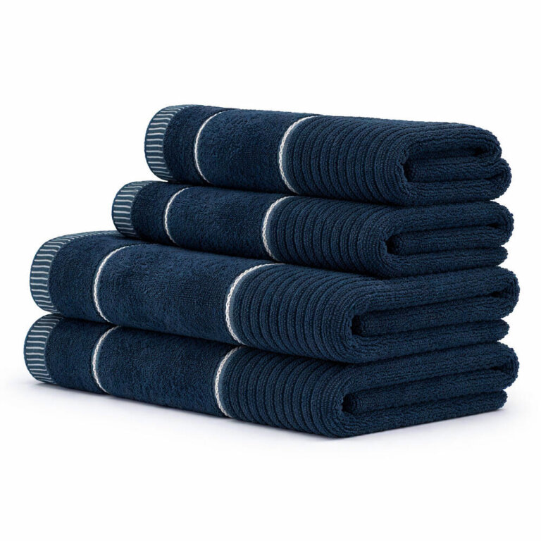 Zestaw Ręczników TEO 4 szt. – 2x 70x140 + 2x 50x90 cm | Bawełna 470 g/m2 kolor: Niebieski (1)