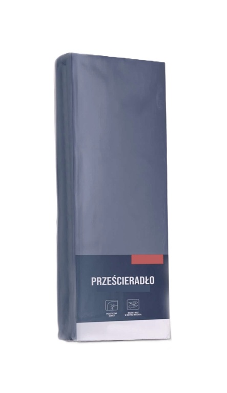 Prześcieradło z gumką 90x200 MikroSatyna Certyfikat, niebieski (2)