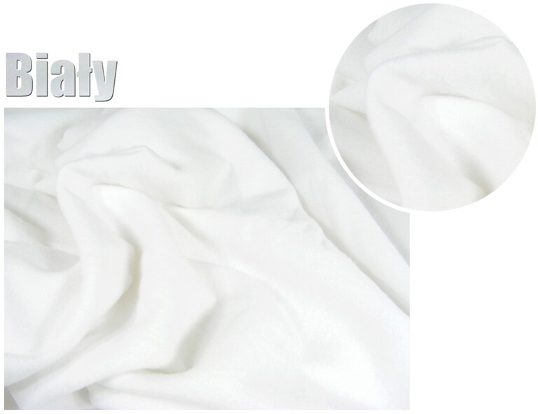 Tkanina na metry Materiał do szycia Tkanina FLANELA 150g/m2 kolor: biały (1)