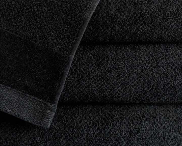 RĘCZNIK KĄPIELOWY 100x150 SPA HOTELOWY Bawełniany 550g/m2 CHŁONNY - VITO czarny (3)