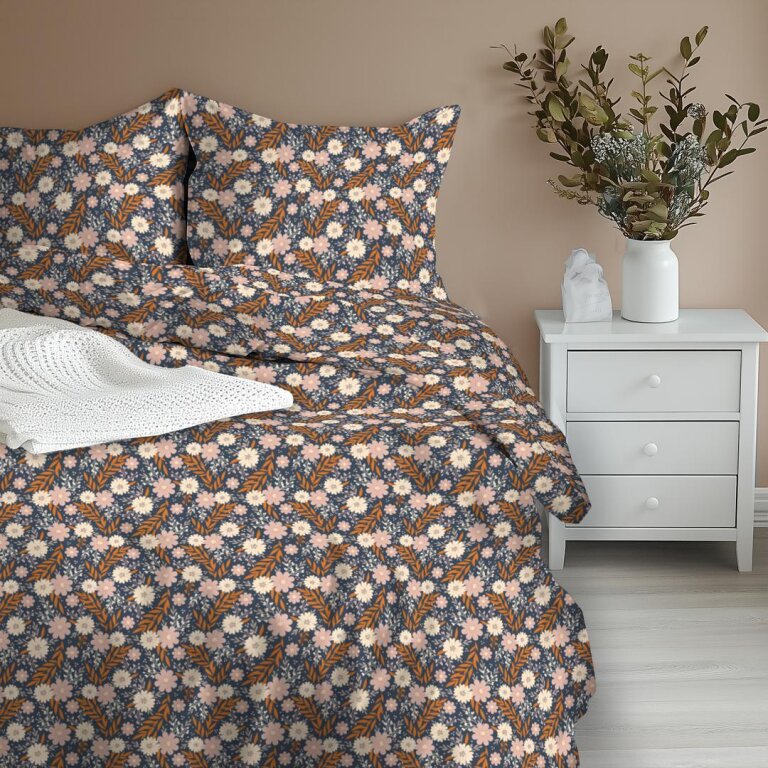 Pościel z Kory 140x200 + 1x70x80 Bawełna 100% Bielawa Produkt Polski - florystyka kolorowa (2)