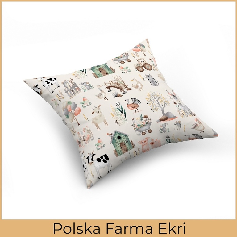 Poszewka na poduszkę, jasiek 40x40cm 100% BAWEŁNA, Polska Farma Ekri (2)