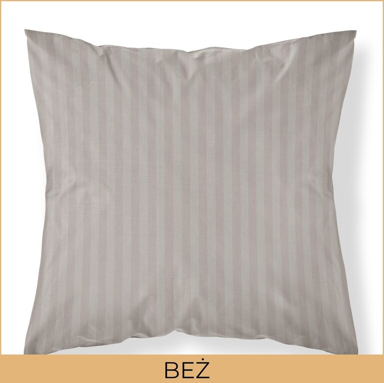 Poszewka na poduszkę JASIEK 40x40 cm Hotelowa Adamaszek BEŻ 100% BAWEŁNA (2)