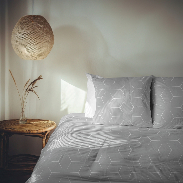 Pościel z Kory 160x200 + 1x70x80 KOMPLET PREMIUM : Milano szare  (11)