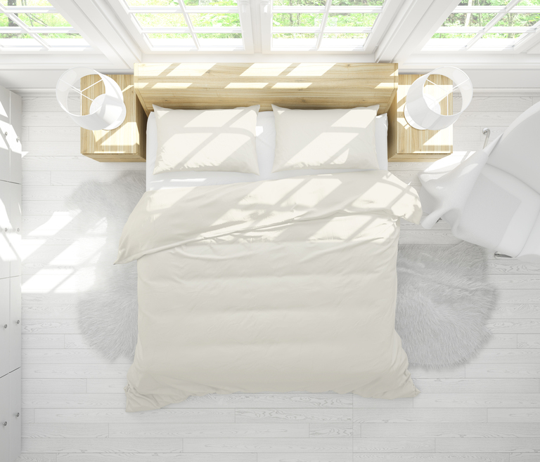 POŚCIEL HOTELOWA 160x200 + 1 poszewka - BAWEŁNA 100%, kolor: ekri, ecru (3)