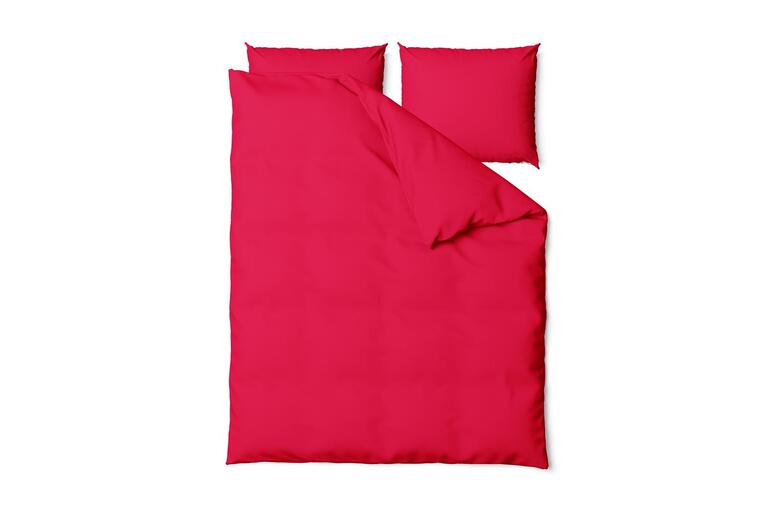 POŚCIEL HOTELOWA 160x200 + 1 poszewka - BAWEŁNA 100%, kolor: CZERWONY (2)