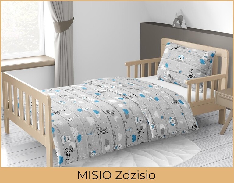 Pościel DZIECIĘCA 140x200 dla dziecka 100% bawełna CERTYFIKAT Misio Zdzisio (3)