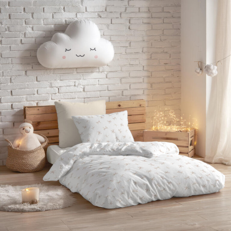 POŚCIEL DZIECIĘCA 90x120 + 40x60 100% BAWEŁNA certyfikat 2-el do Łóżeczka Kokardki Beż (3)