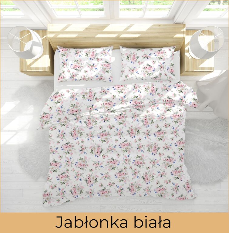  Pościel z Kory 140x200 + 1x70x80 Bawełna 100% Bielawa Produkt Polski - Jabłonka biała (3)
