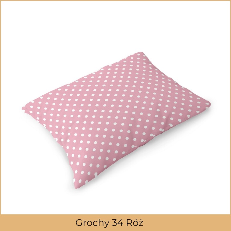 Poszewka 70x80 na poduszkę 100% bawełna wzór: Grochy 34 Róż (2)