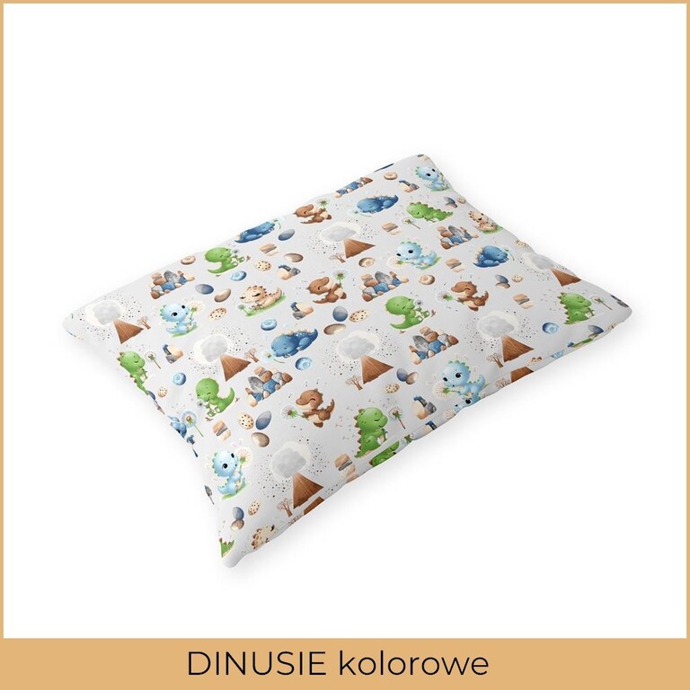 Poszewka 70x80cm na poduszkę 100% bawełna wzór: Dinusie Kolorowe (2)