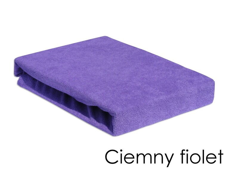 PRZEŚCIERADŁO 70x140cm Z GUMKĄ GRUBA FROTTA Ciemny fiolet (1)