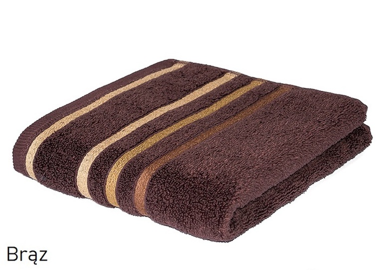 RĘCZNIK KĄPIELOWY 50x90 SPA HOTELOWY mały Bawełniany 500g/m2 CHŁONNY - DUAL Brąz (1)