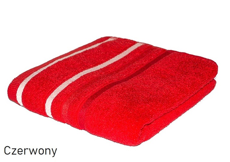 RĘCZNIK KĄPIELOWY 50x90 SPA HOTELOWY mały Bawełniany 500g/m2 CHŁONNY - DUAL Czerwony (1)