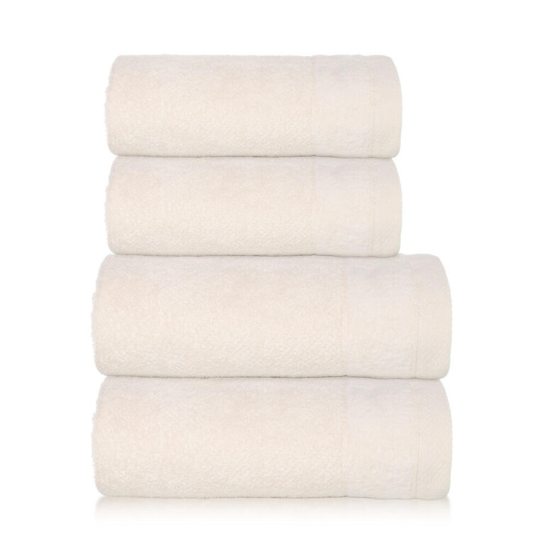 Zestaw 4x Ręczniki Bawełniane VITO 550 g/m2 – 2x 70x140 + 2x 50x90 | Hotelowe SPA Kremowy (1)