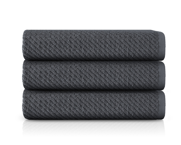 RĘCZNIK KĄPIELOWY 100x150 SPA HOTELOWY Bawełniany 550g/m2 CHŁONNY - FORTE grafit (3)