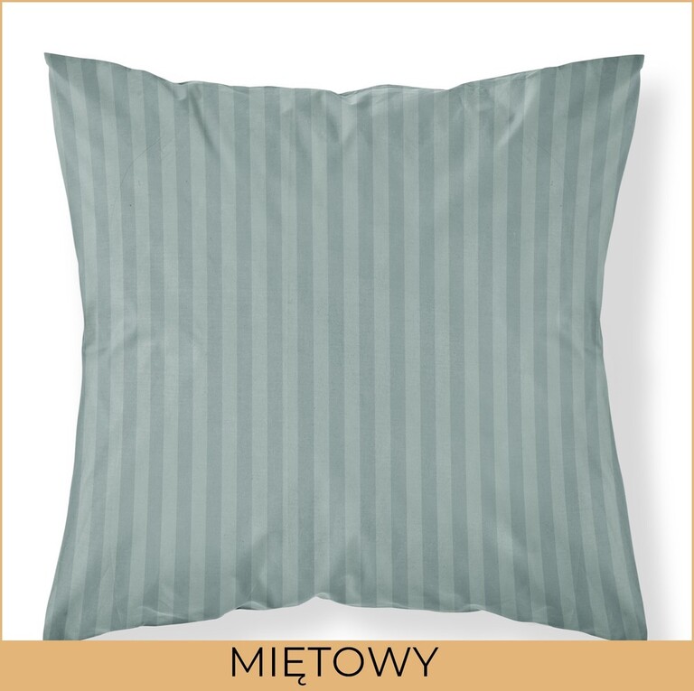 Poszewka na poduszkę 40x40 jasiek Hotelowa Adamaszek MIĘTOWY 100% bawełna (2)
