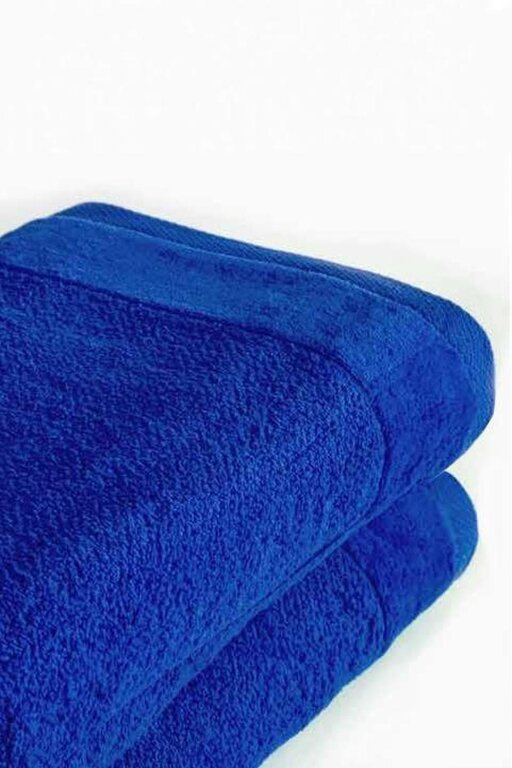 Zestaw 2x RĘCZNIK KĄPIELOWY 70x140 SPA HOTELOWY Duży Bawełniany 550g/m2 - VITO Royal blue (3)