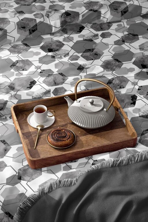 Komplet Pościeli 160x200 + 2x70x80, 100% Bawełna, 140g/m2, wzór: 1652 szary (7)