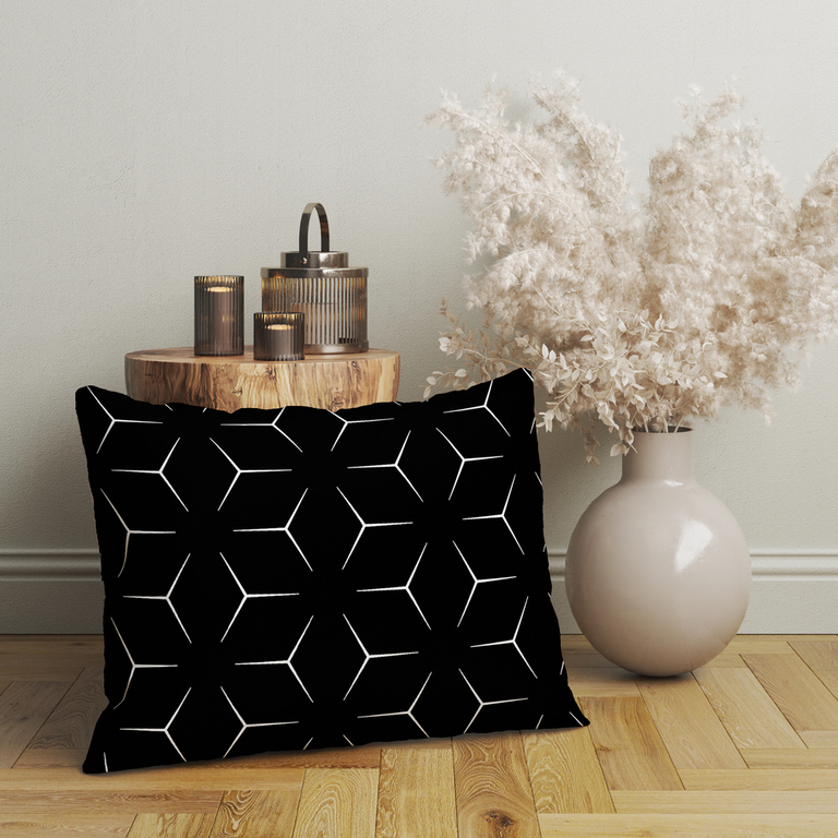 Poszewka 70x80cm na poduszkę 100% bawełna wzór: Milano Czarno Białe (9)
