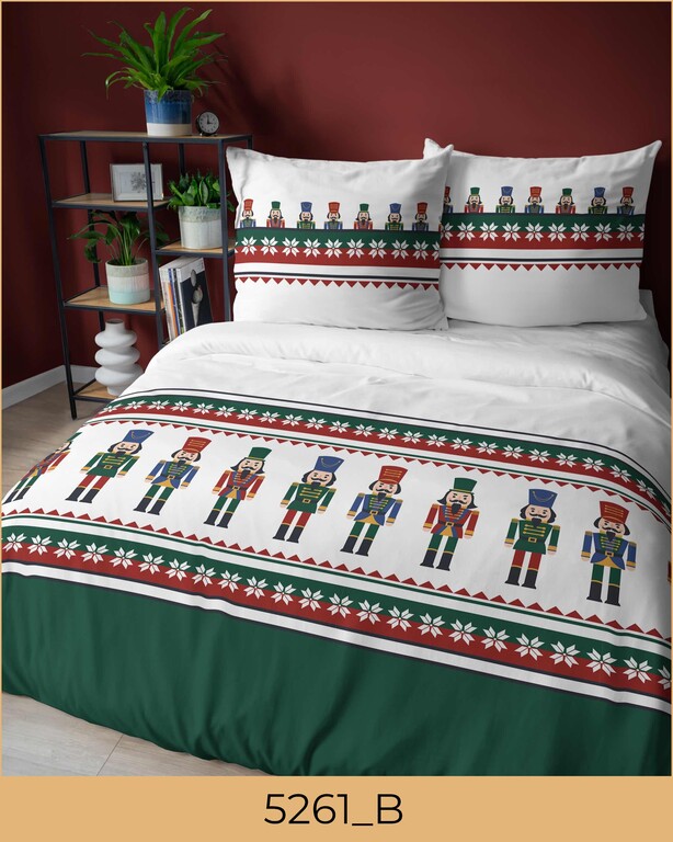Komplet Pościeli 160x200 + 2x70x80, 100% Bawełna, 140g/m2, wzór: 5261 B (3)