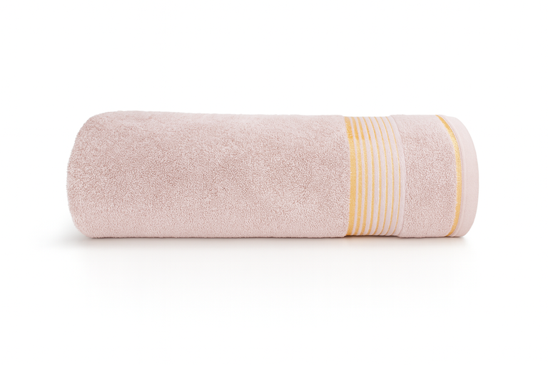 RĘCZNIK KĄPIELOWY 70x140 SPA HOTELOWY Duży Bawełniany 400g/m2 CHŁONNY - MONTREAL puder róż (1)