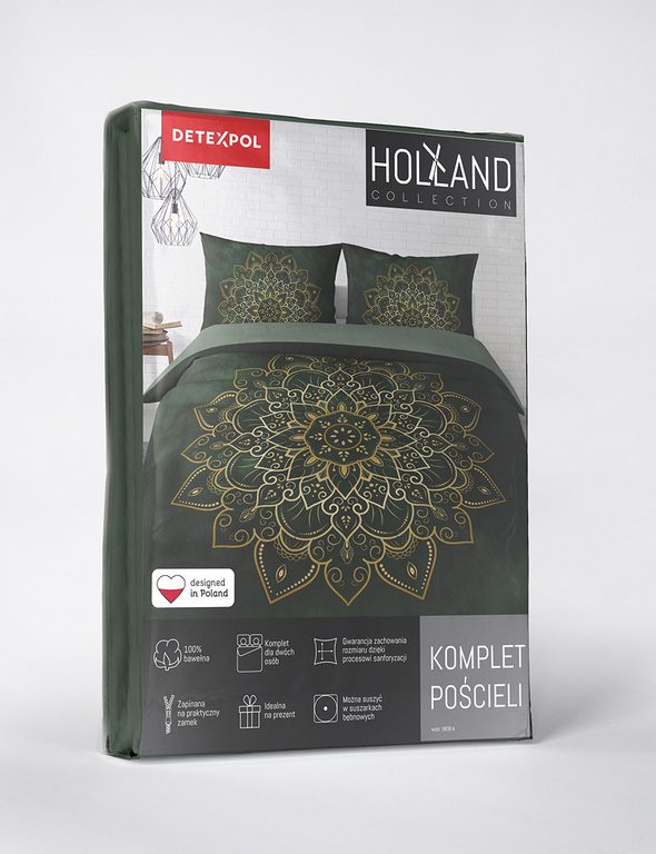 Pościel Bawełniana małżeńska 160x200 + 2x70x80 Holland 100% bawełna 5838 A (4)