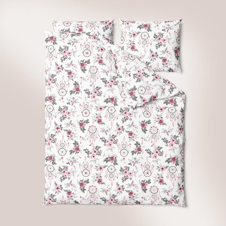 POŚCIEL HOTELOWA 160x200 BAWEŁNA 100% Łapacz bordo (2)