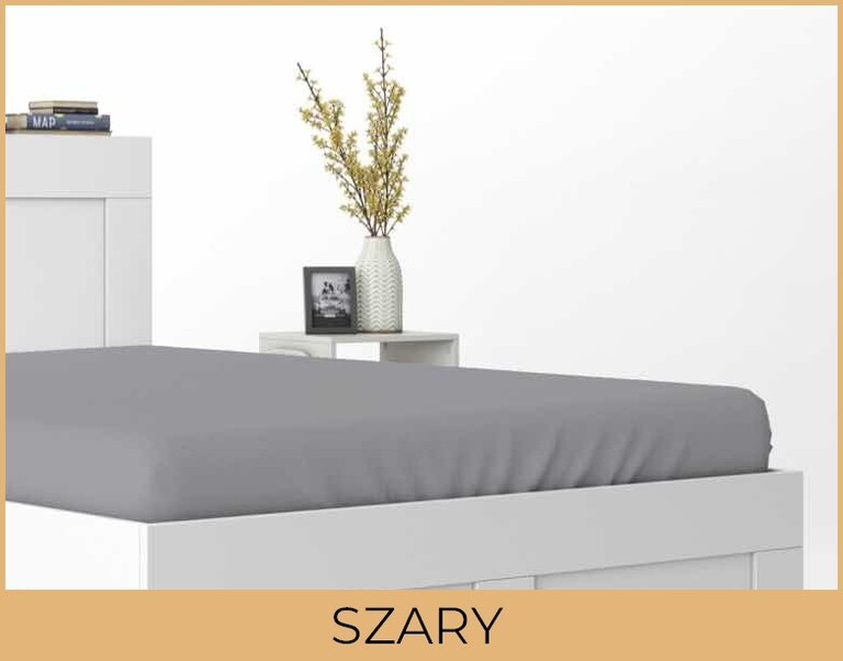 Prześcieradło 120x200 SATYNA z gumką szare (2)