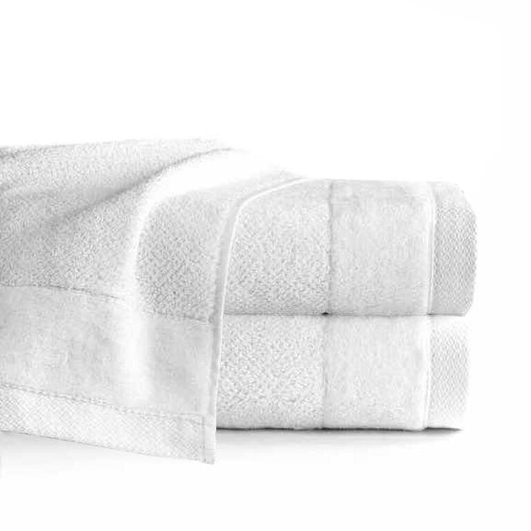 Zestaw 2x RĘCZNIK KĄPIELOWY 70x140 SPA HOTELOWY Duży Bawełniany 550g/m2 - VITO biały (5)
