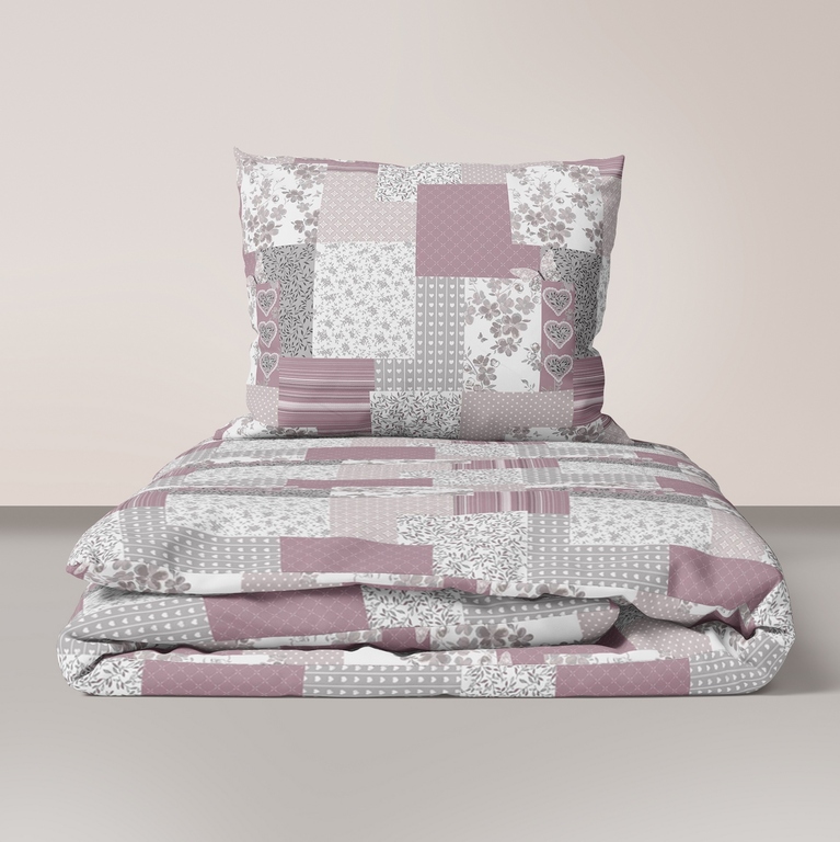Pościel z Kory 160x200 + 2x70x80 Bawełna 100% Bielawa Produkt Polski - Motyl Puder Róż (1)