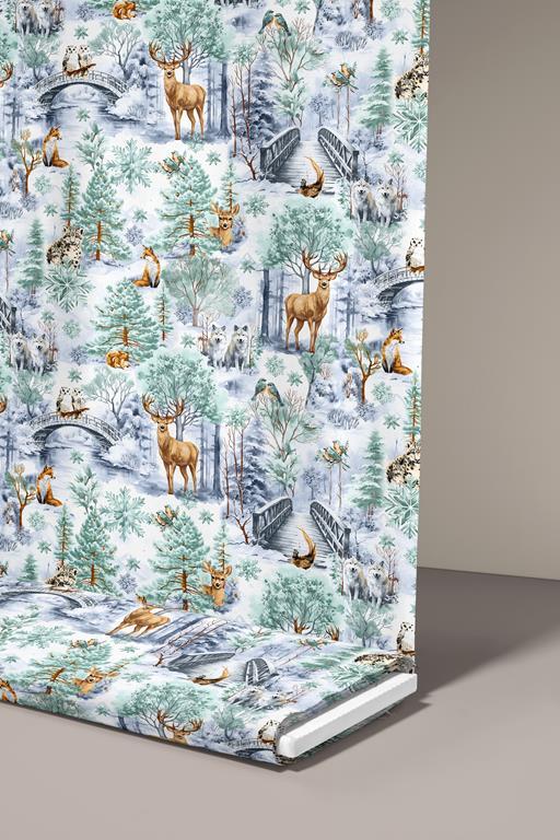 Tkanina na metry, Materiał do szycia, 100% BAWEŁNA, szer: 160 cm , Winter Forest Green (2)
