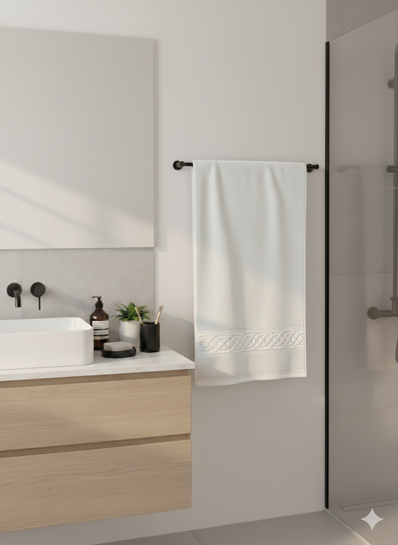 RĘCZNIK KĄPIELOWY 50x90 SPA HOTELOWY mały Bawełniany 500g/m2 - SYNDEY Biały  (2)