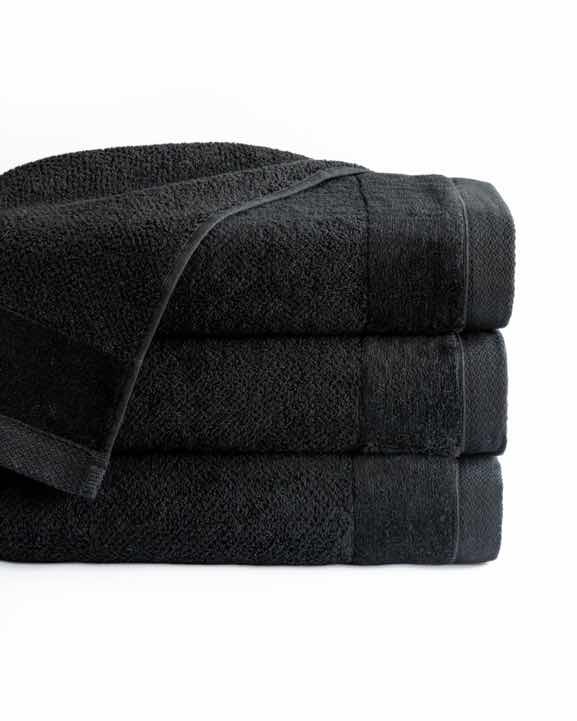 RĘCZNIK KĄPIELOWY 100x150 SPA HOTELOWY Bawełniany 550g/m2 CHŁONNY - VITO czarny (2)