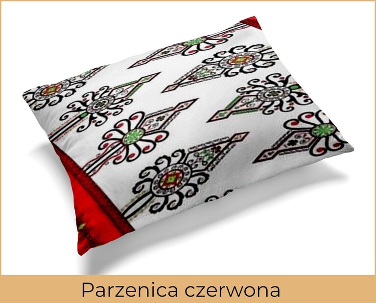 Poszewka 70x80cm na PODUSZKĘ z KORY Parzenica Czerwona (2)