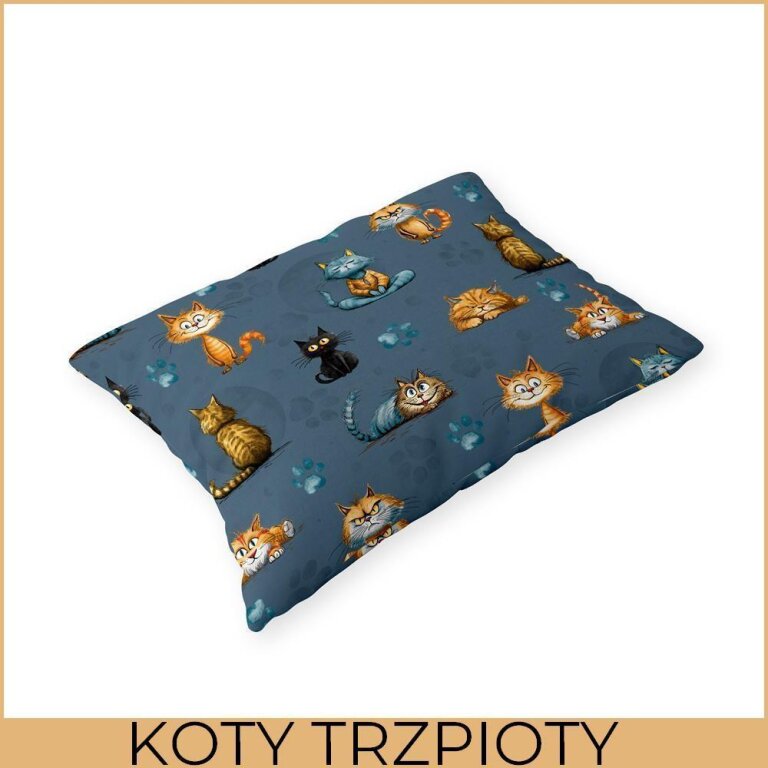 Poszewka 70x80cm na poduszkę 100% bawełna wzór: Koty Trzpioty (2)