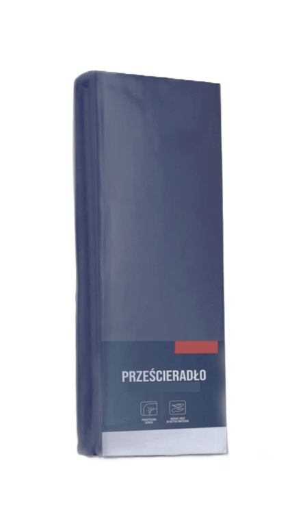 Prześcieradło z gumką 140x200 MikroSatyna Certyfikat, granat (6)