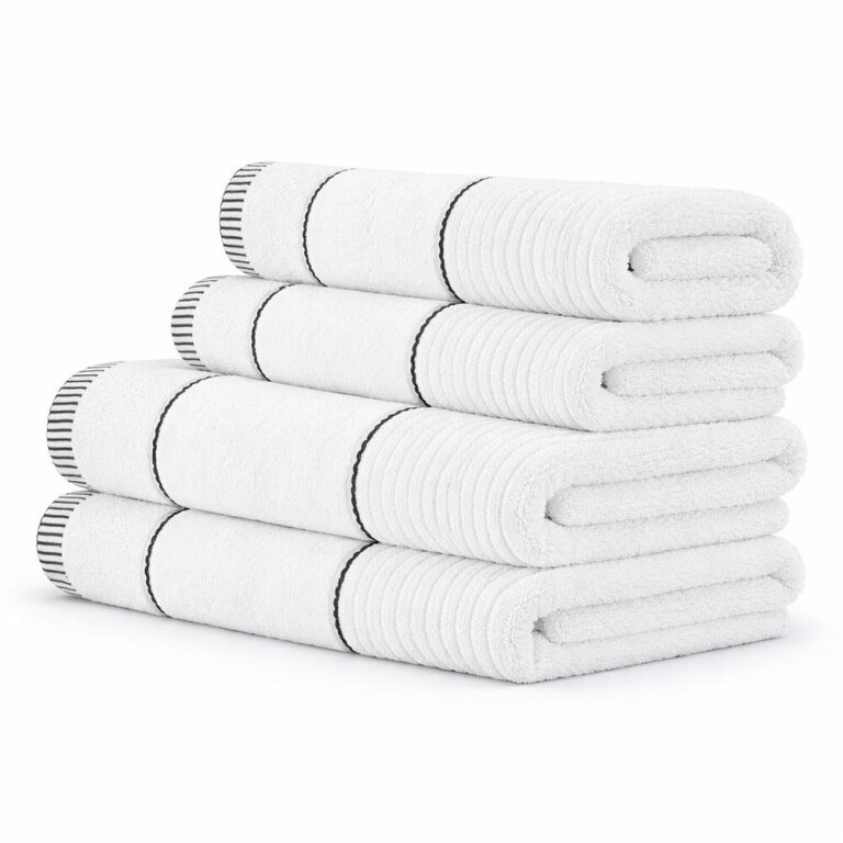 Zestaw Ręczników TEO 4 szt. – 2x 70x140 + 2x 50x90 cm | Bawełna 470 g/m2 kolor: Biały (1)