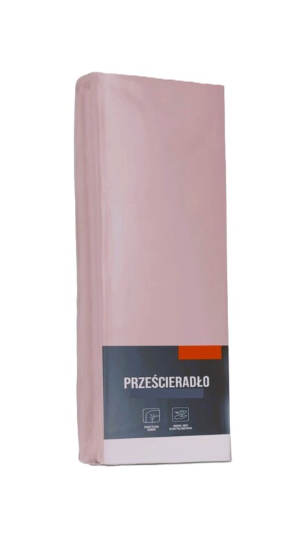 Prześcieradło z gumką 180x200 MikroSatyna Certyfikat, róż (2)