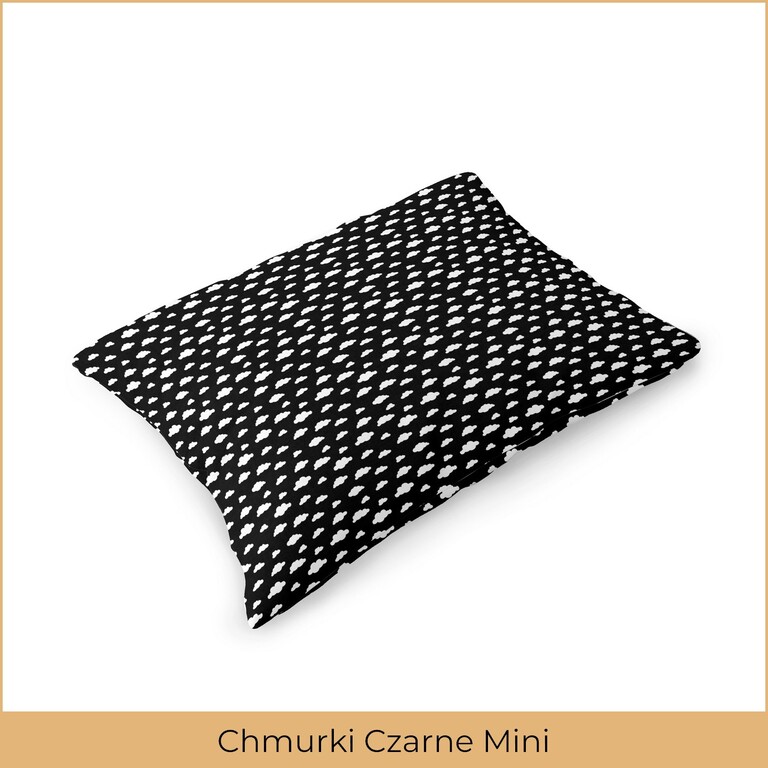 Poszewka 70x80 na poduszkę 100% bawełna wzór: Chmurki Czarne Mini (2)