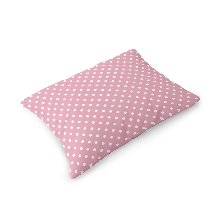 Poszewka na poduszkę 40x60cm BAWEŁNA 100% CERTYFIKAT - Grochy 34 Róż (1)